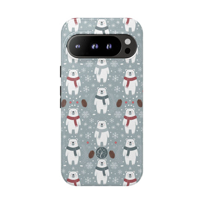Cute Polar Bear Pattern Tough Phone Case