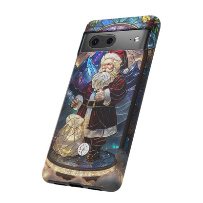 Santa Claus Stained Glass Tough Phone Case