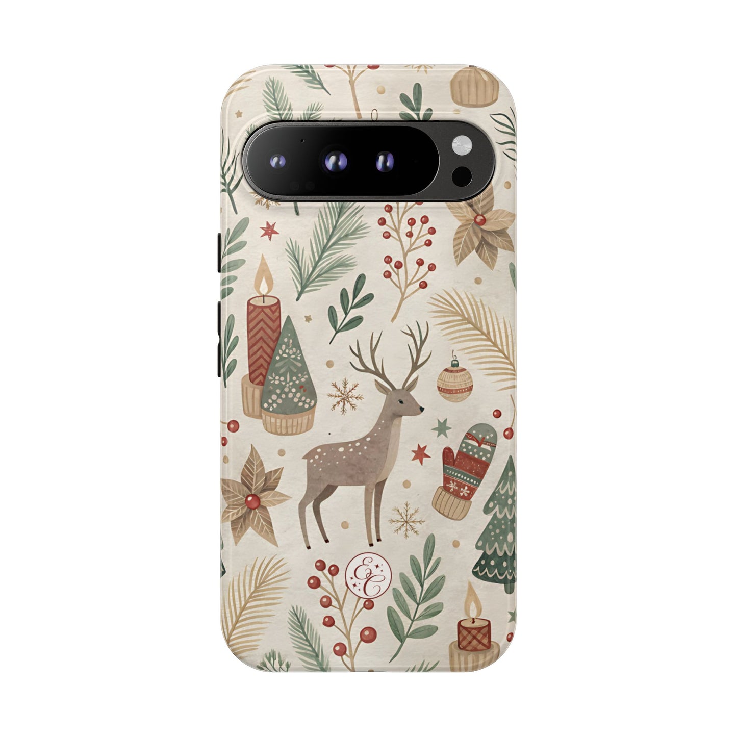Rustic Christmas Reindeer Tough Phone Case