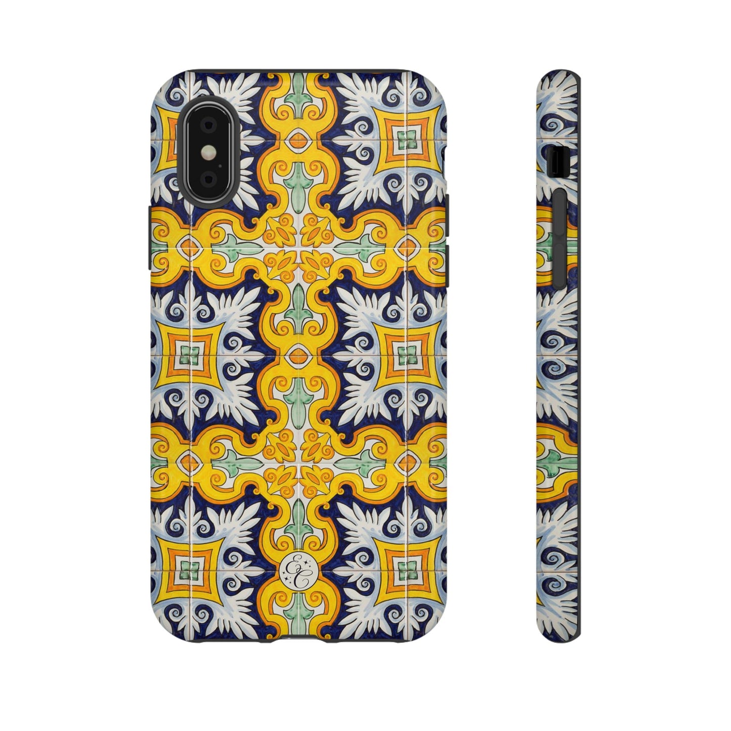 Vintage Floral Tile Tough Phone Case