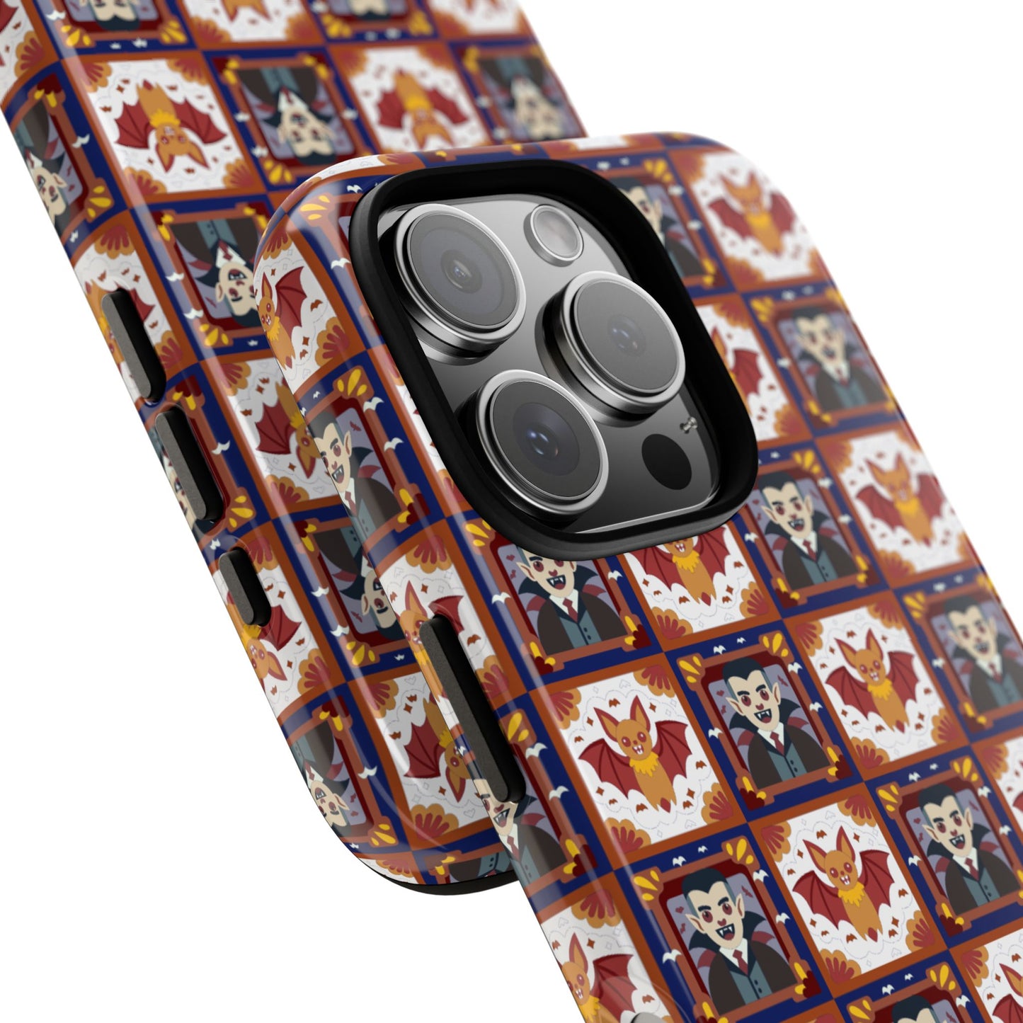Dracula & Bat Pattern Tough Phone Case