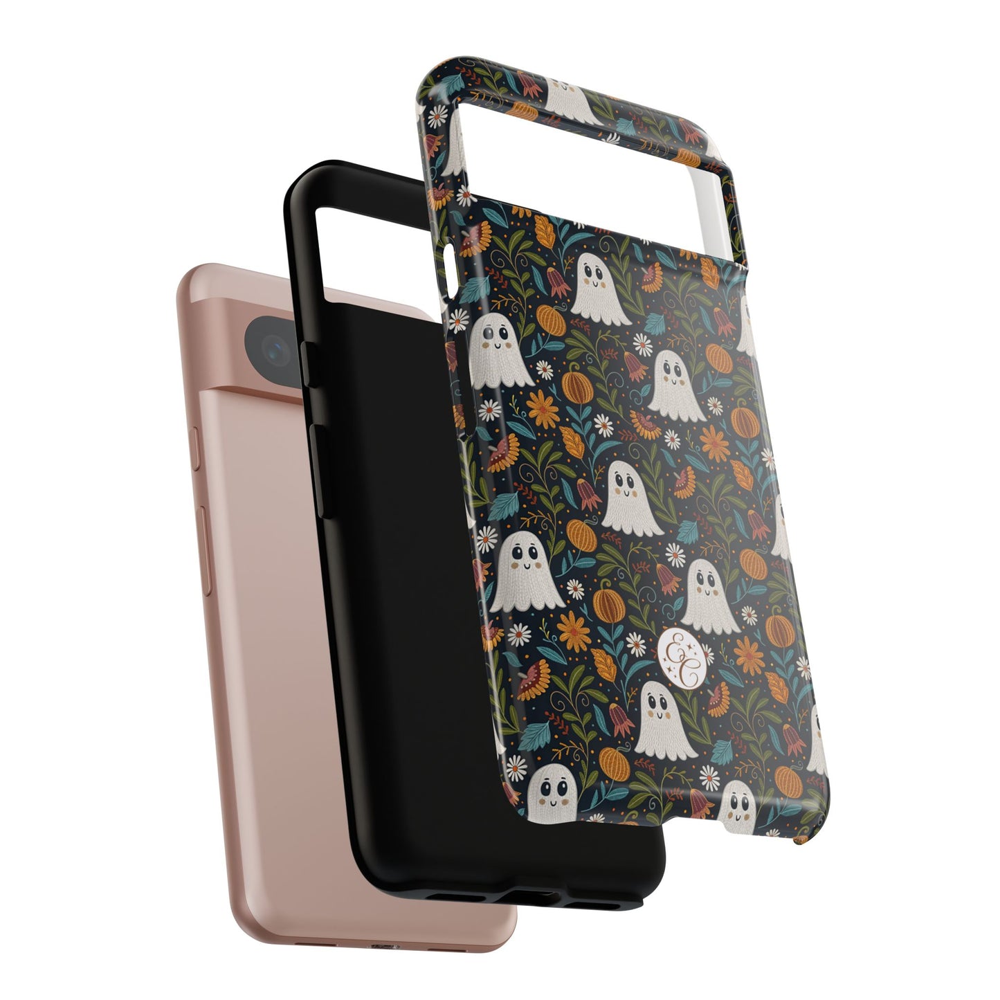 Boho Halloween Ghost Pattern Tough Phone Case