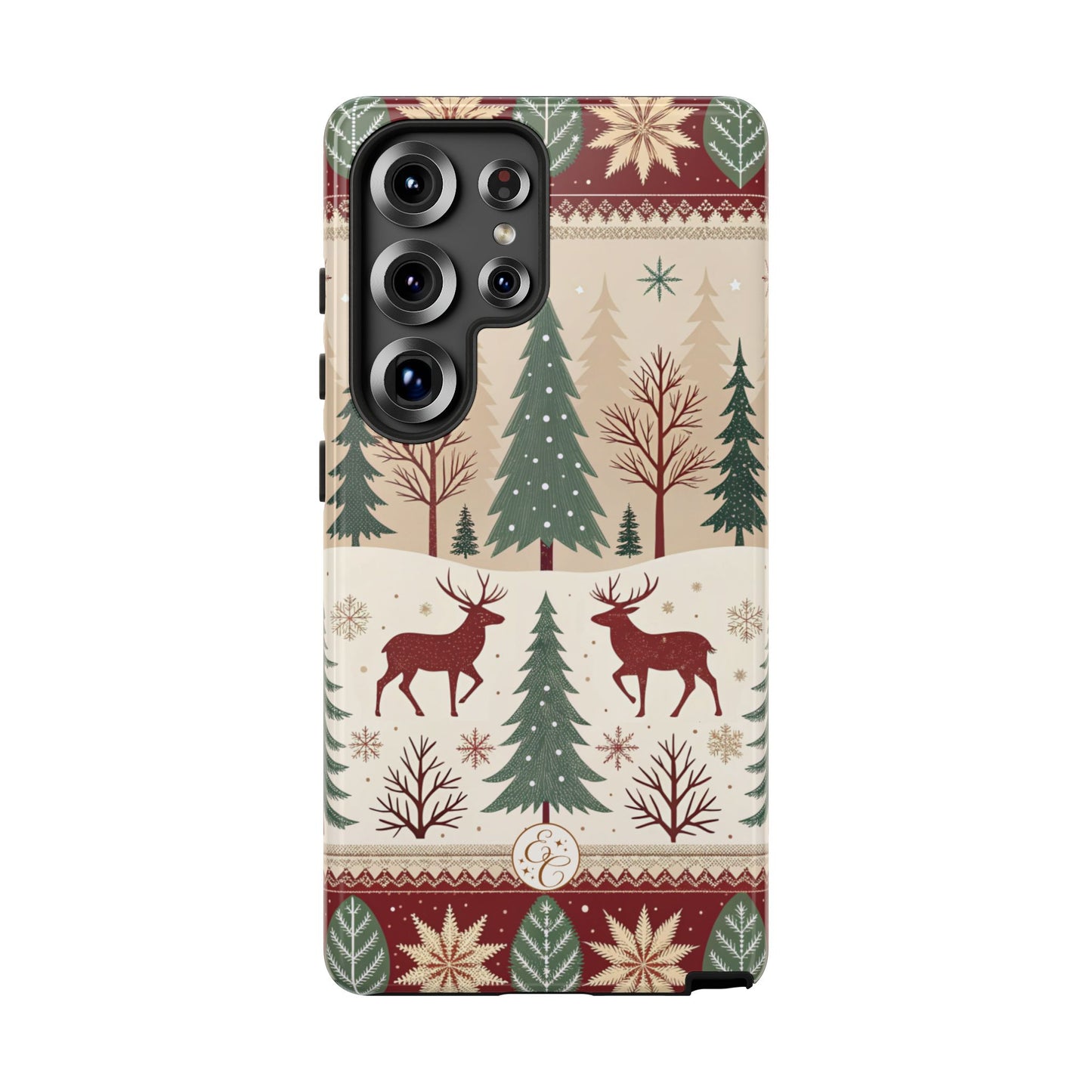 Vintage Christmas Reindeer Tough Phone Case