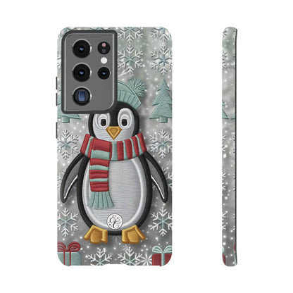 Cute Christmas Penguin Tough Phone Case