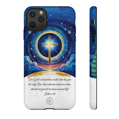 Celestial Cross - John 3:16 Tough Phone Case