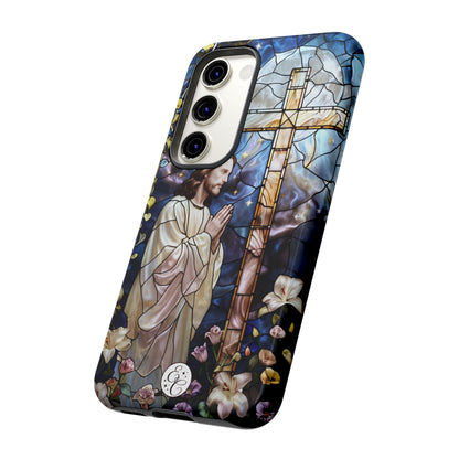 Jesus Praying Stained Glass Tough Phone Case