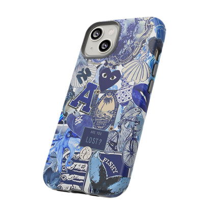 Blue Collage Tough Phone Case