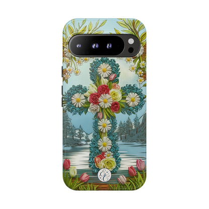 Floral Cross Tough Phone Case