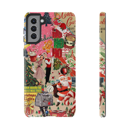 Vintage Christmas Collage Tough Phone Case