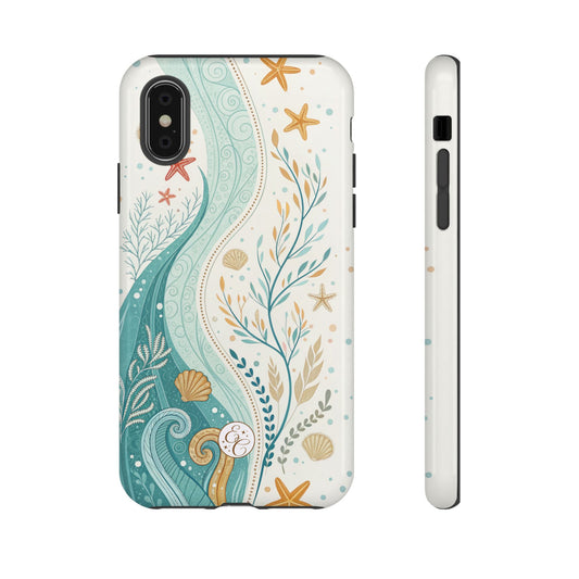 Ocean Boho Doodle Tough Phone Case