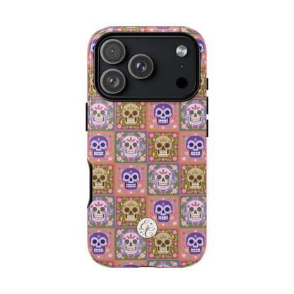 Sugar Skull Pattern Tough Phone Case