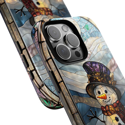 Snowman Stained Glass Phone Case