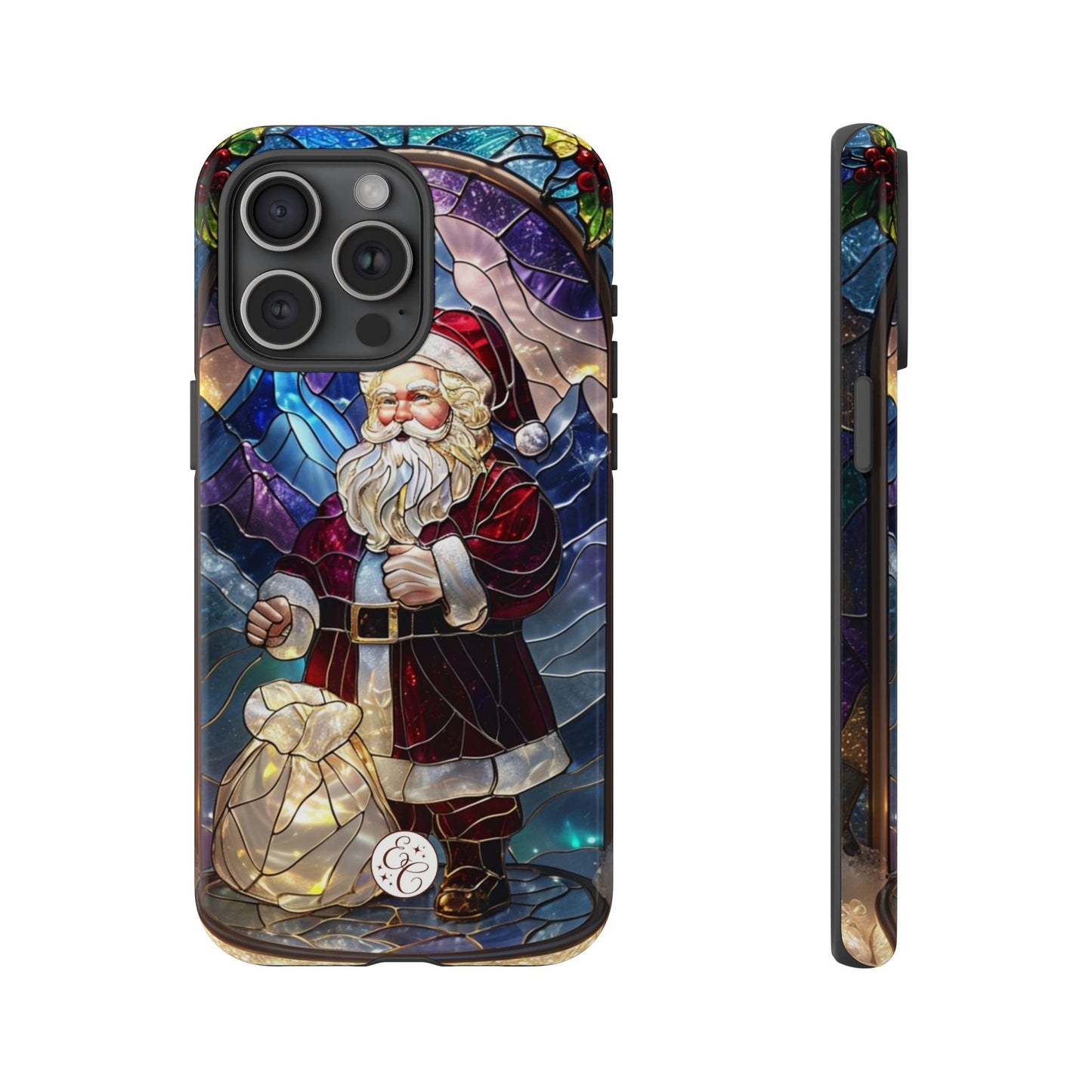 Santa Claus Stained Glass Phone Case