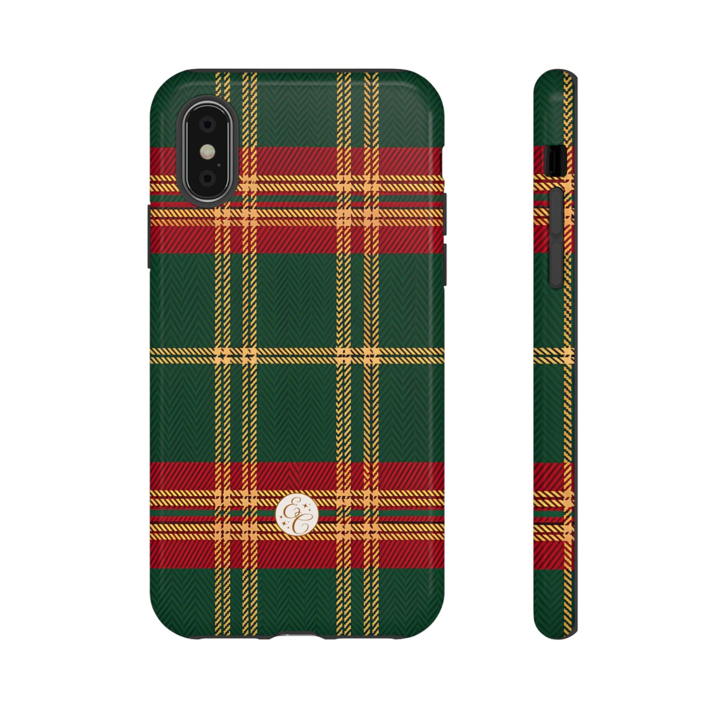 Green Red & Gold Plaid Tough Phone Case