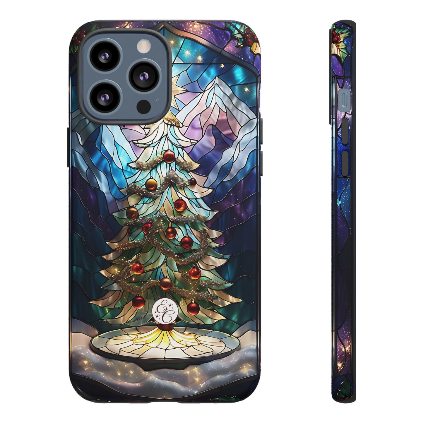 Christmas Tree Stained Glass Tough Phone Case