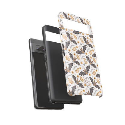 Boho Halloween Bat Pattern Tough Phone Case