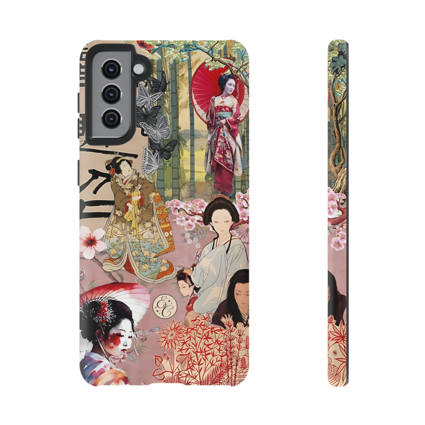 Japanese Geisha Collage Tough Phone Case