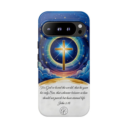 Celestial Cross - John 3:16 Tough Phone Case