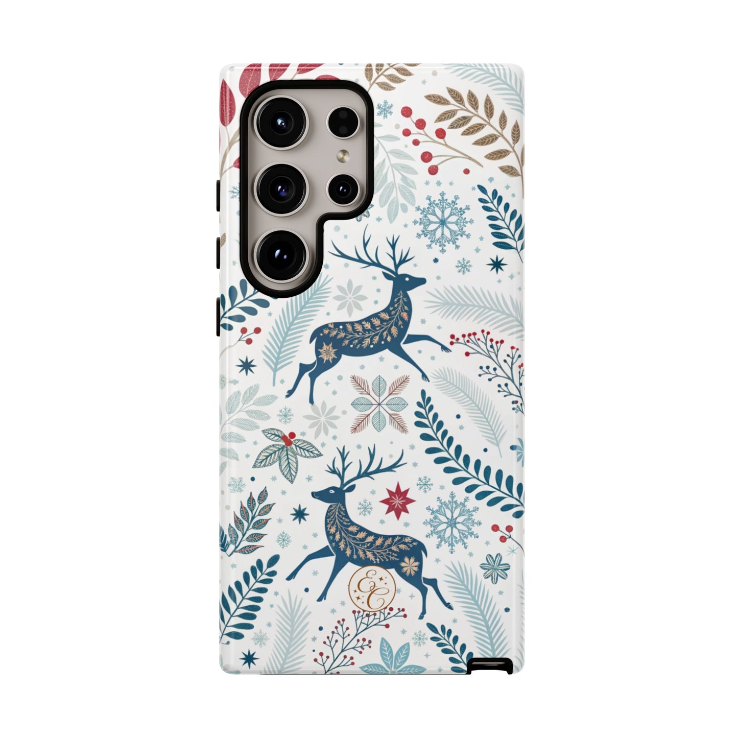 Blue Winter Deer Tough Phone Case