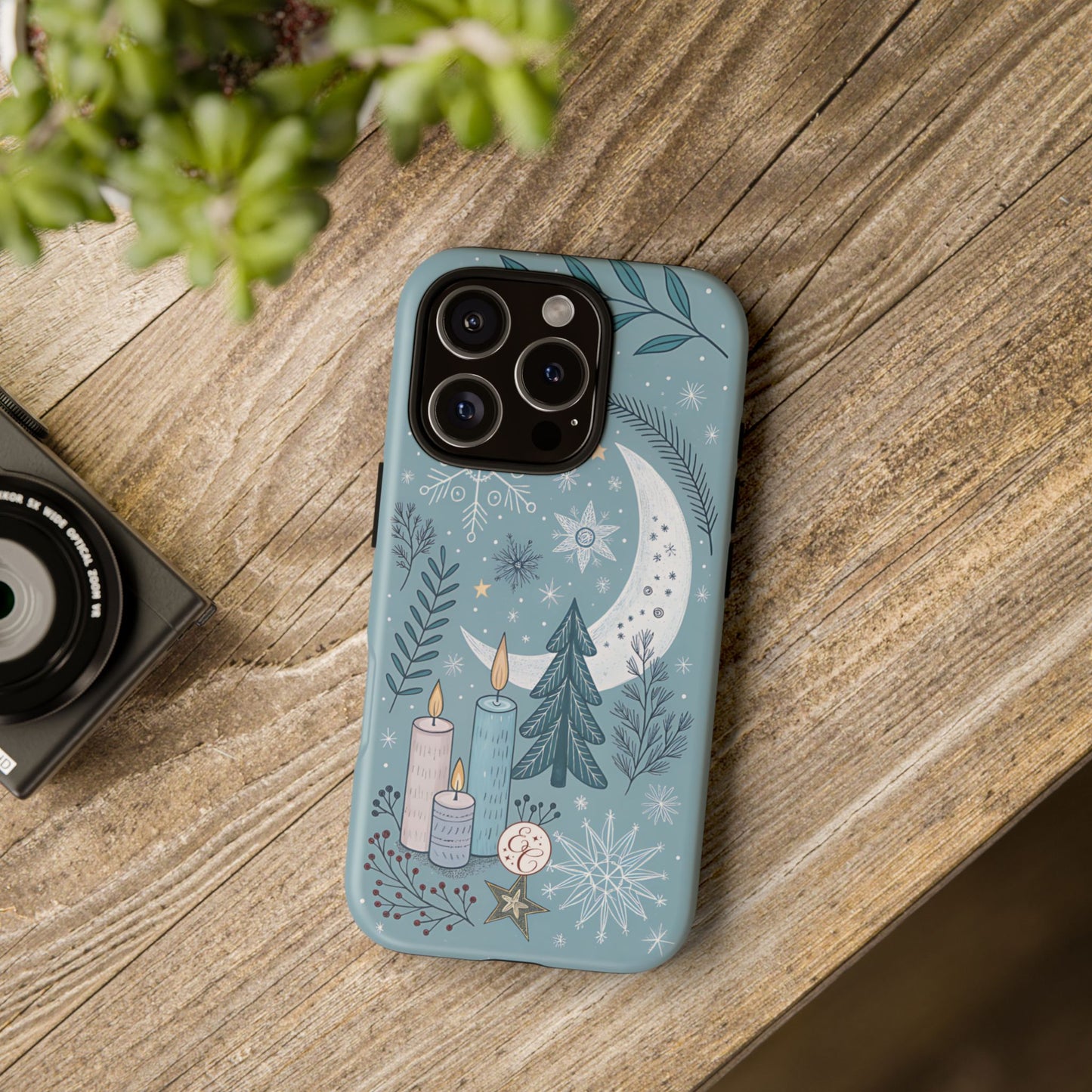 Winter Moon & Candles Tough Phone Case