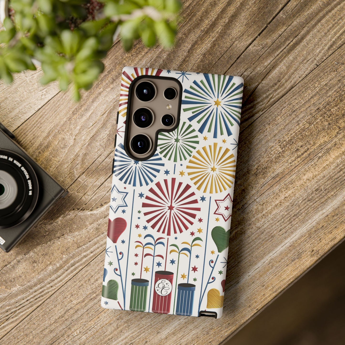 Colorful Fireworks and Stars Tough Phone Case