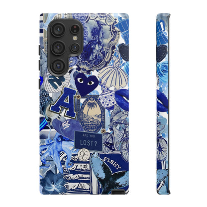 Blue Collage Tough Phone Case