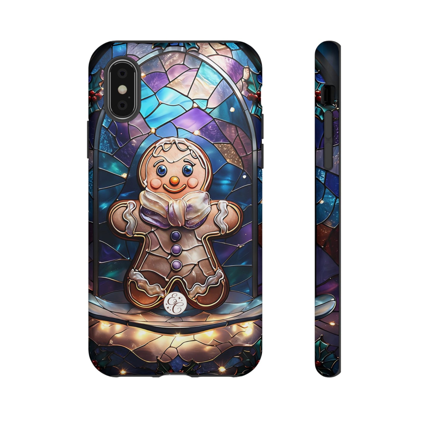 Gingerbread Man Stained Glass Tough Phone Case