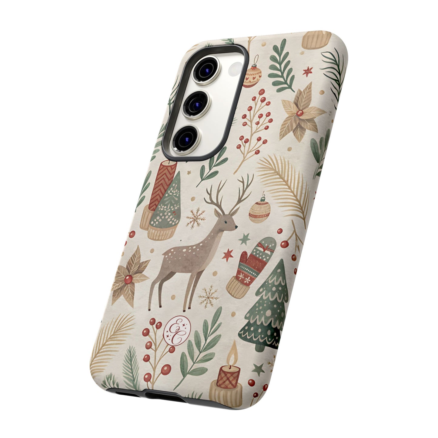 Rustic Christmas Reindeer Tough Phone Case