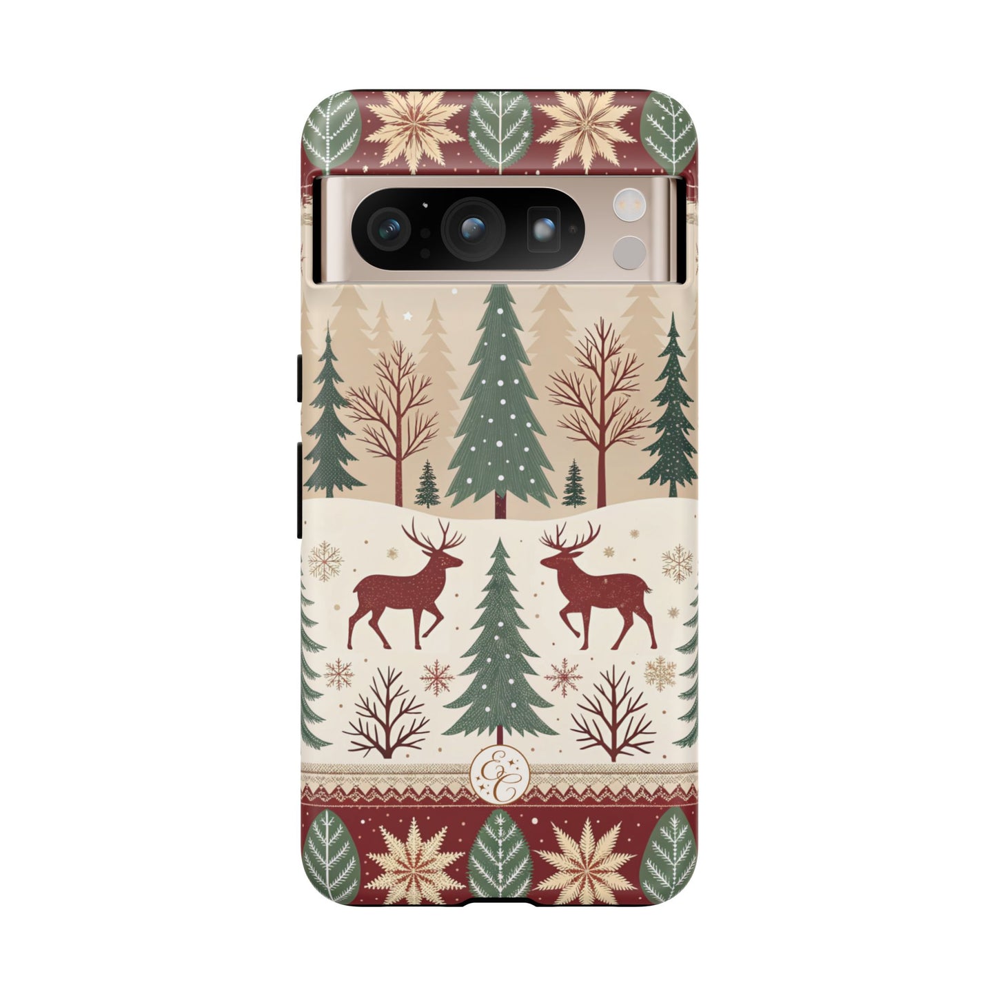 Vintage Christmas Reindeer Tough Phone Case