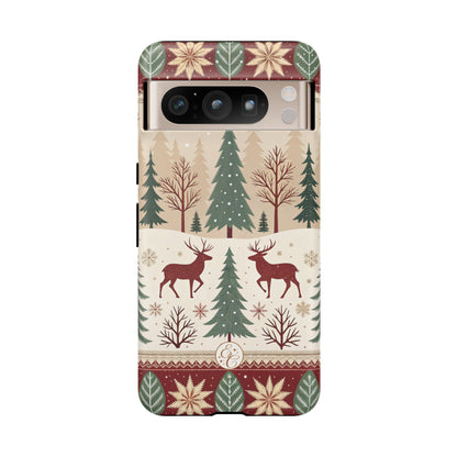 Vintage Christmas Reindeer Tough Phone Case