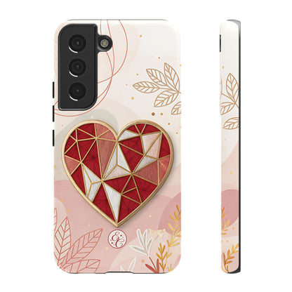 Geometric Heart Tough Phone Case