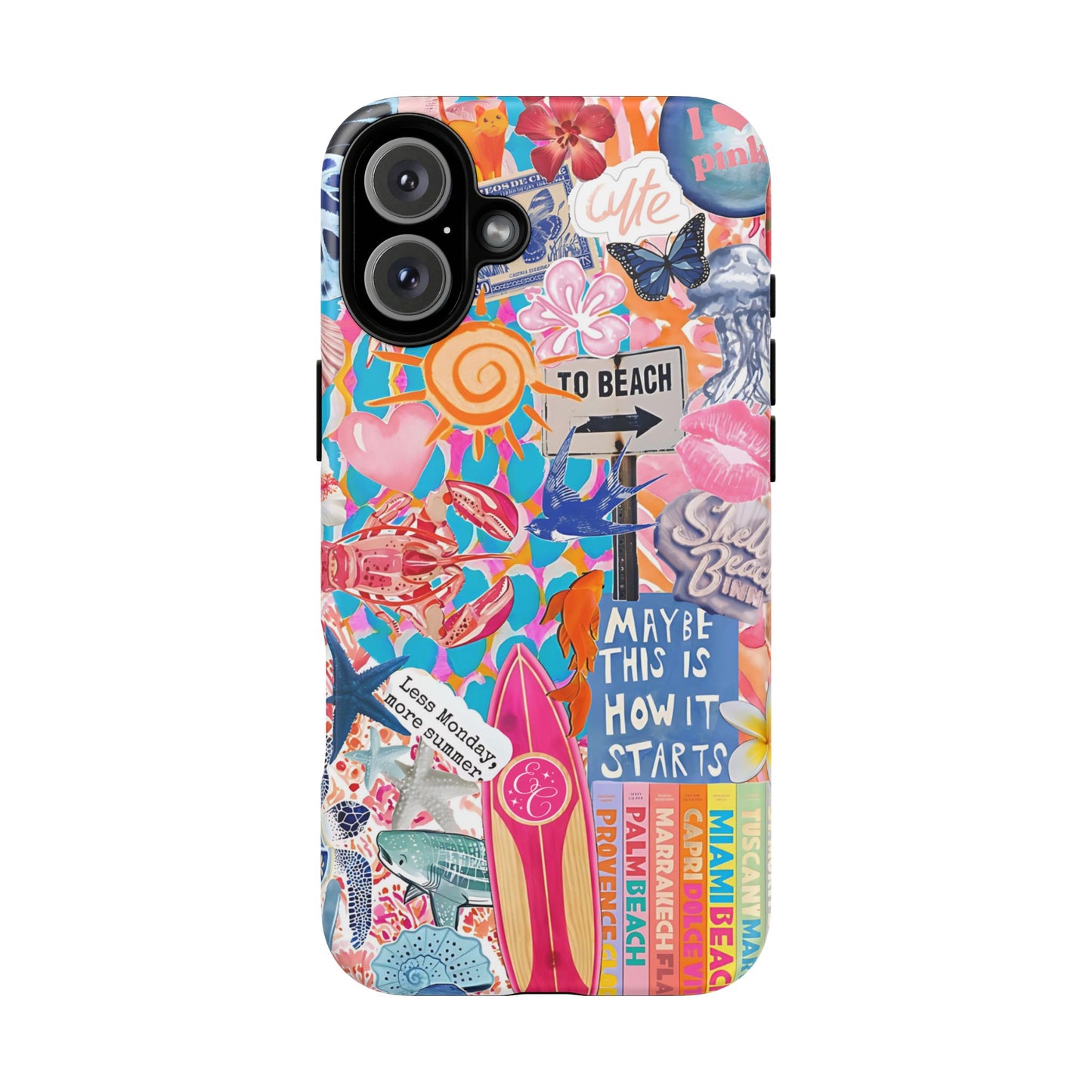 Colorful Beach Collage Tough Phone Case