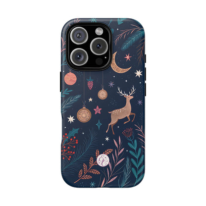 Boho Christmas Reindeer Tough Phone Case