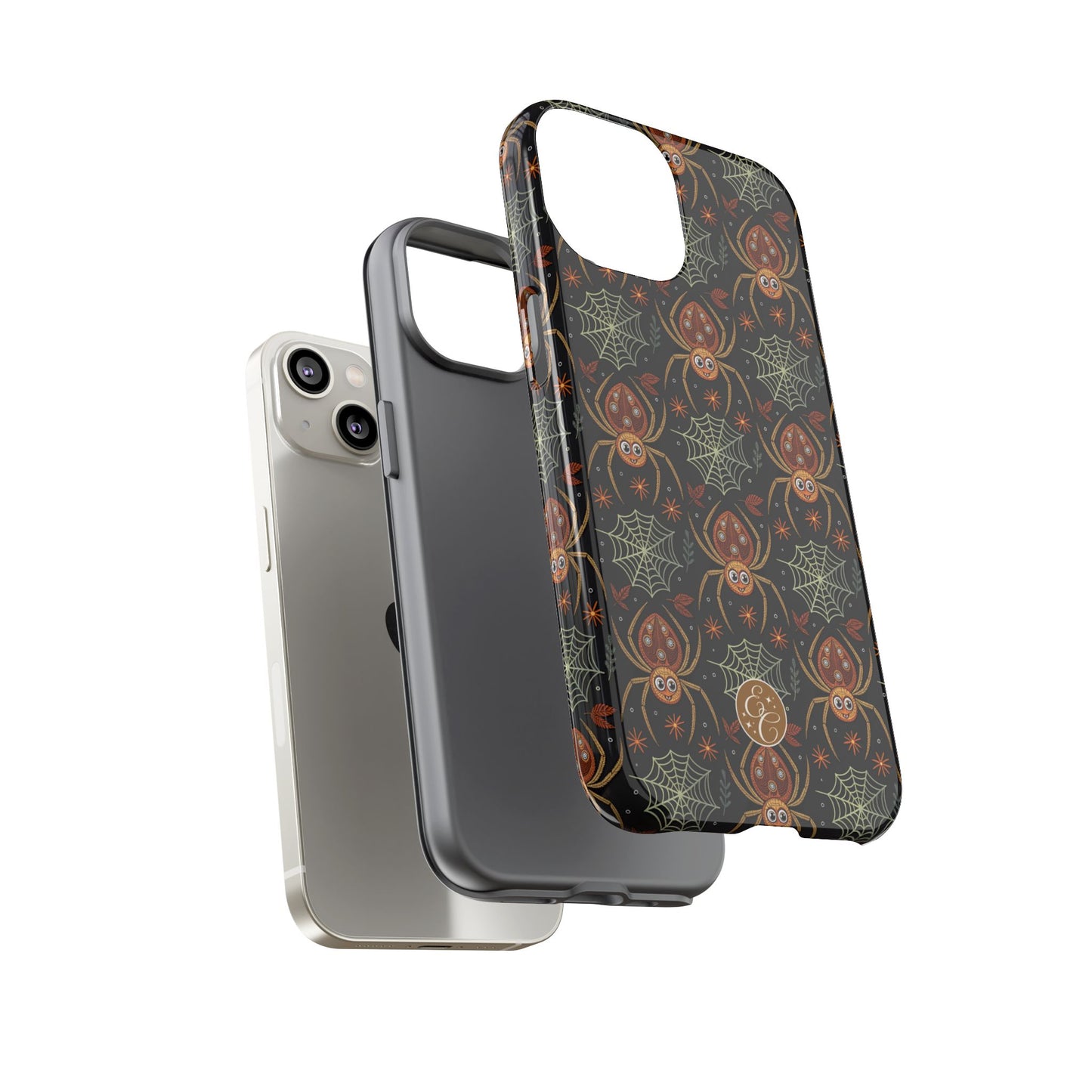 Boho Halloween Spider Pattern Tough Phone Case