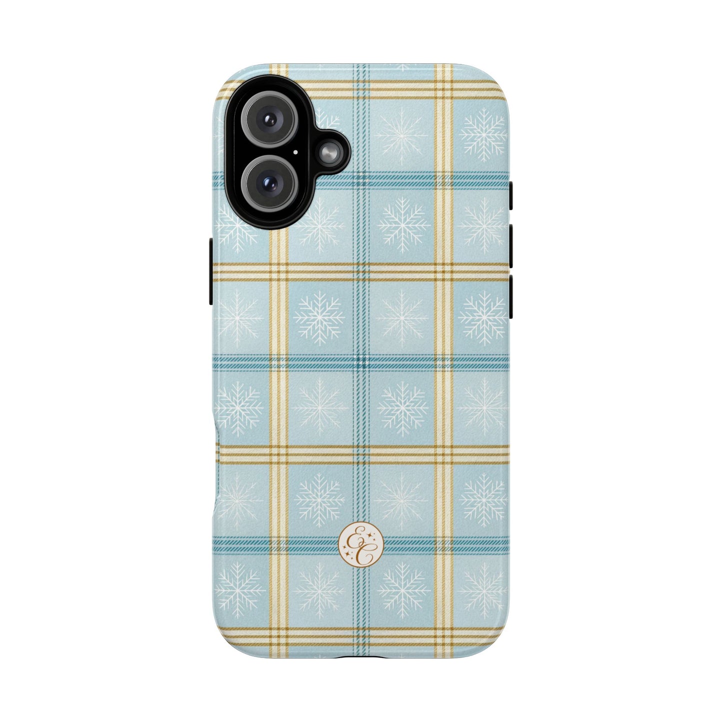 Blue Winter Plaid Tough Phone Case