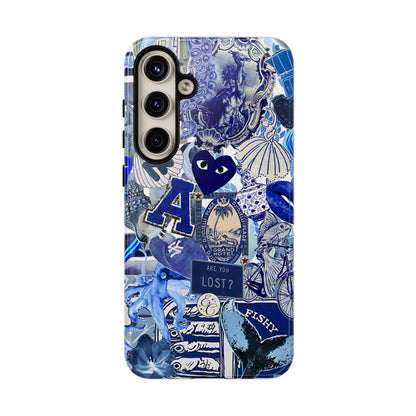 Blue Collage Tough Phone Case