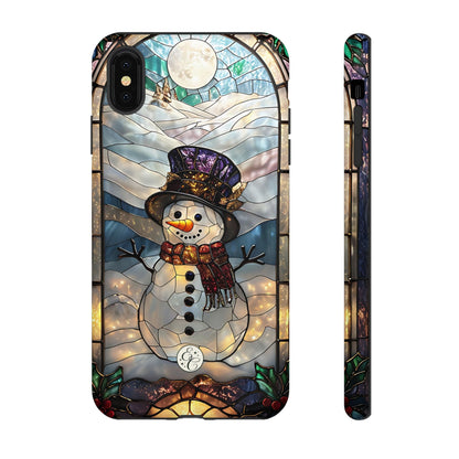 Snowman Stained Glass Tough Phone Case