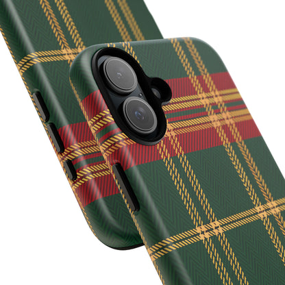 Green Red & Gold Plaid Tough Phone Case