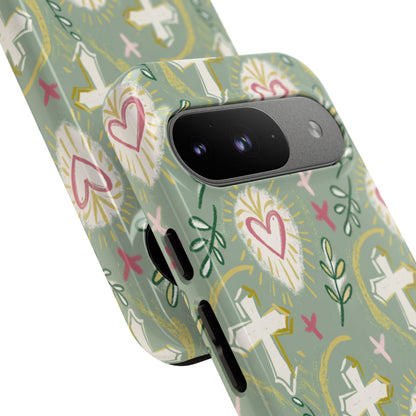 Christian Cross Boho Pattern Tough Phone Case