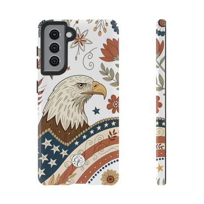 Boho Patriotic Eagle Tough Phone Case