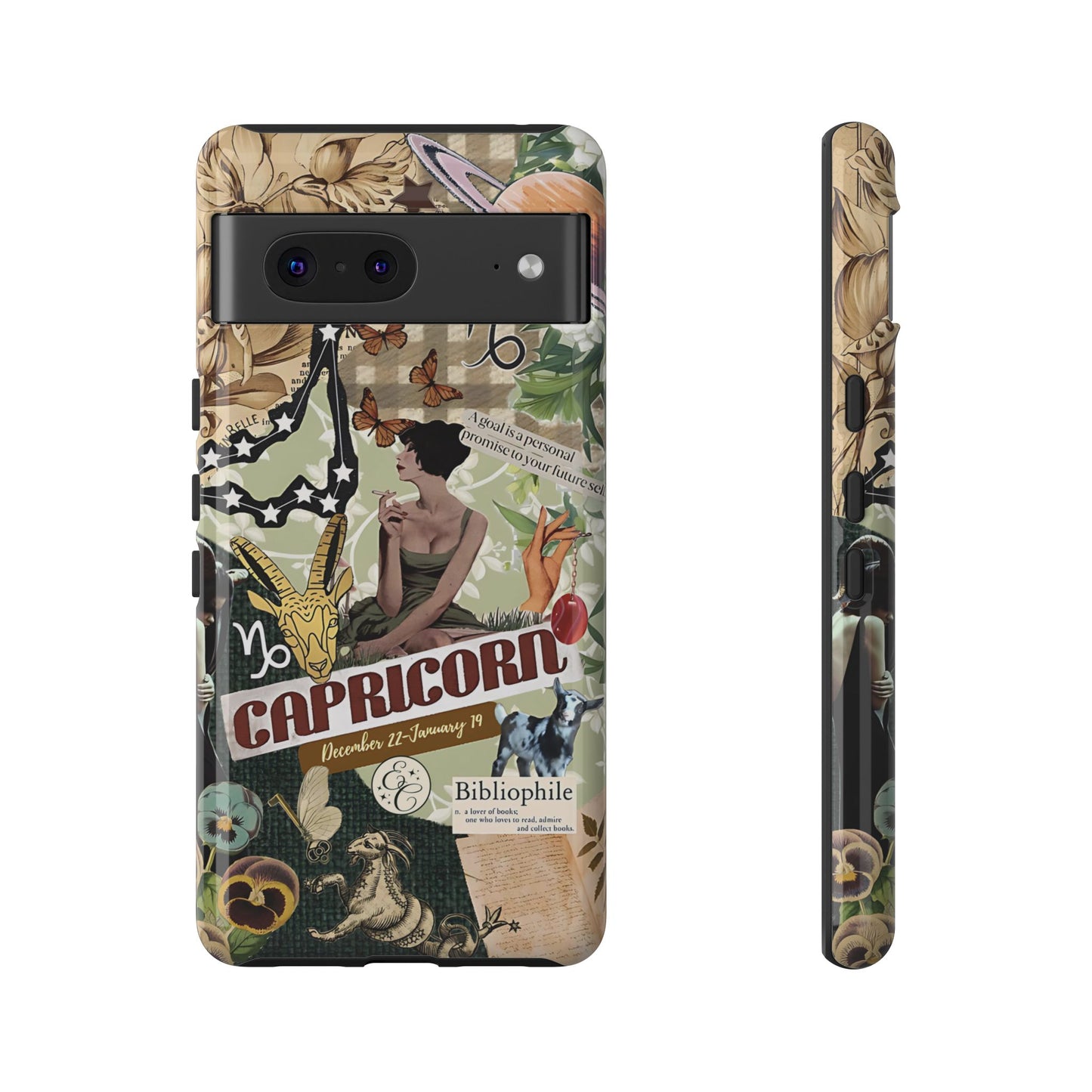 Capricorn Retro Zodiac Collage Tough Phone Case