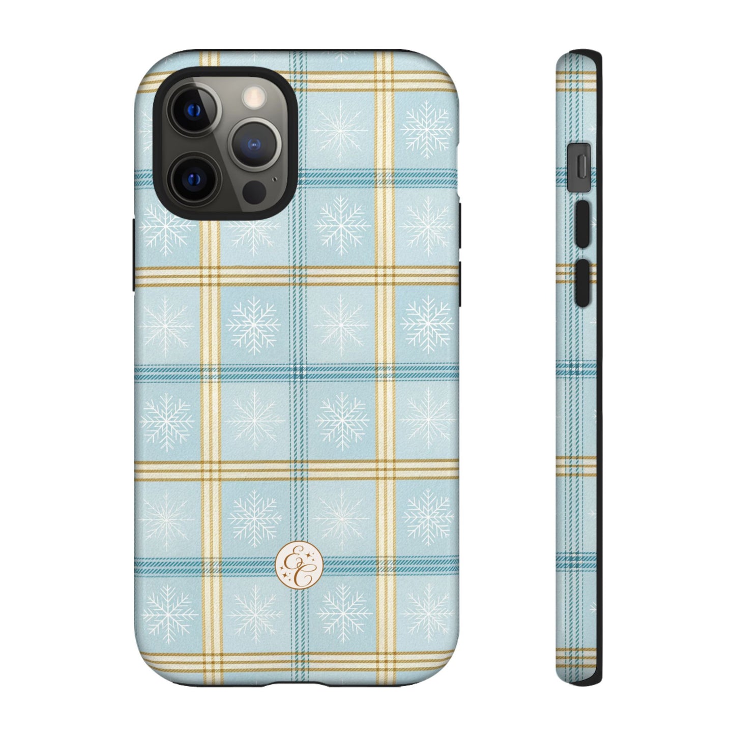 Blue Winter Plaid Tough Phone Case