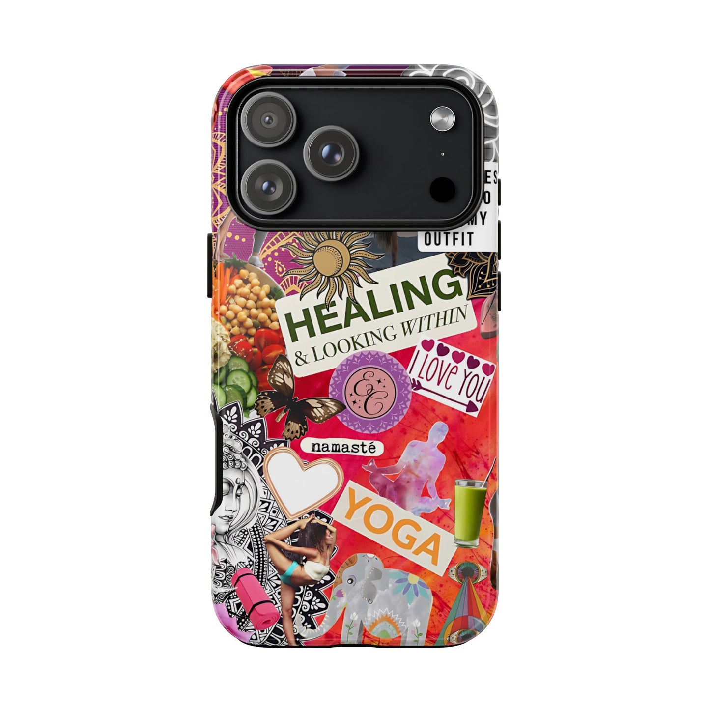 Yoga and Meditation Collage Tough Phone Case