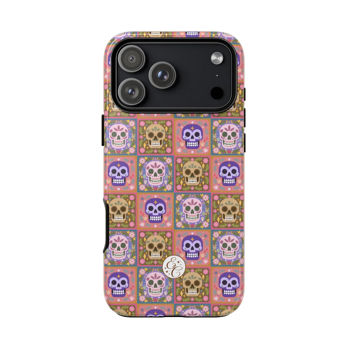 Sugar Skull Pattern Tough Phone Case