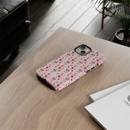 Pink Boho Day of the Dead Tough Phone Case