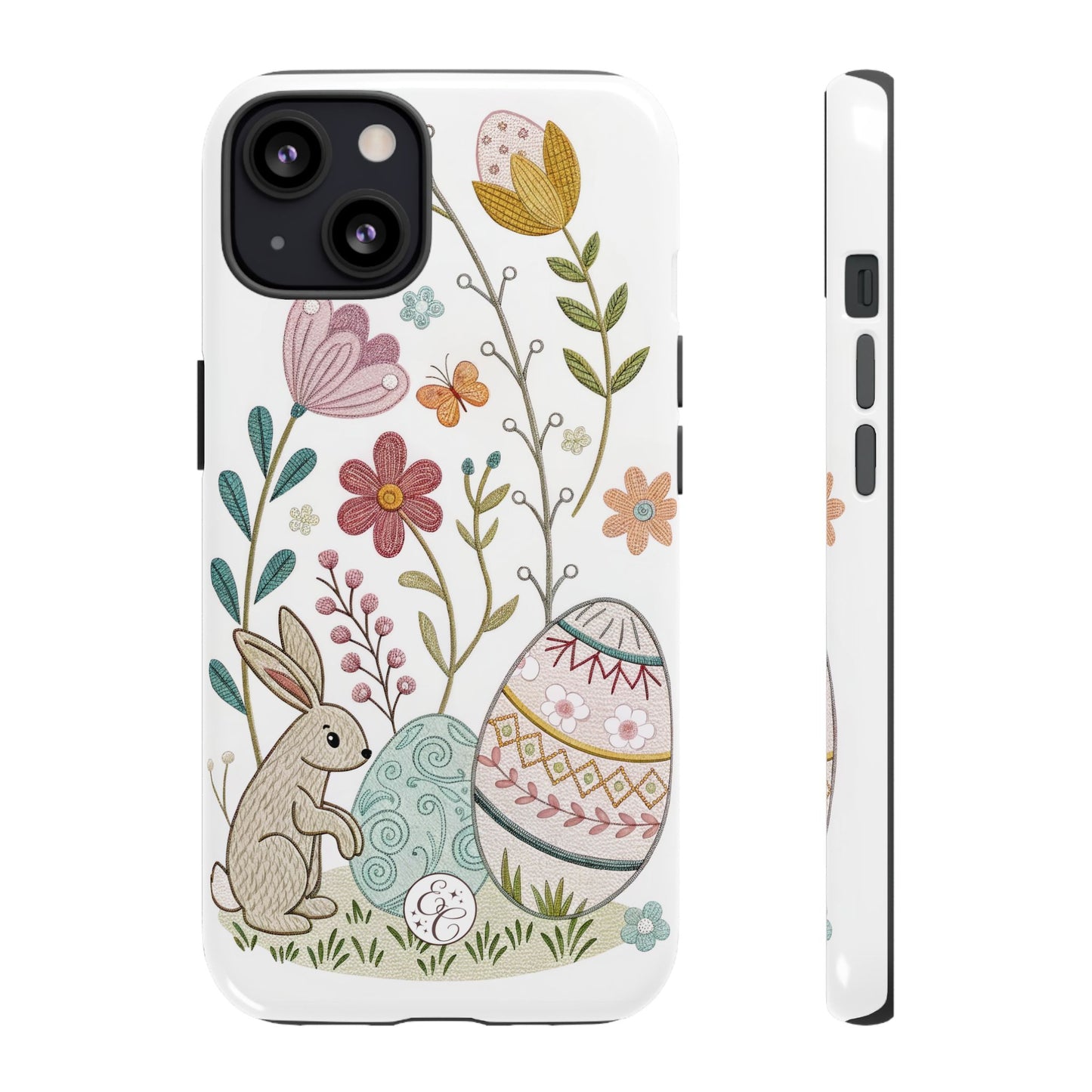 Bunny & Easter Egg Floral Tough Phone Case