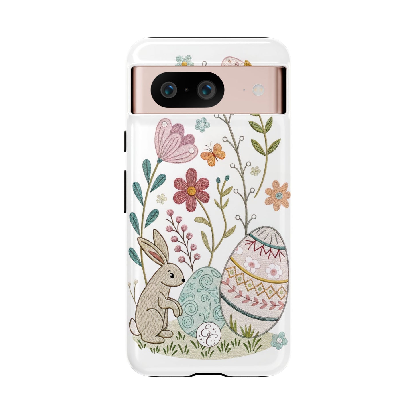 Bunny & Easter Egg Floral Tough Phone Case