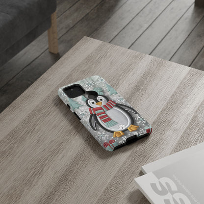 Cute Christmas Penguin Tough Phone Case