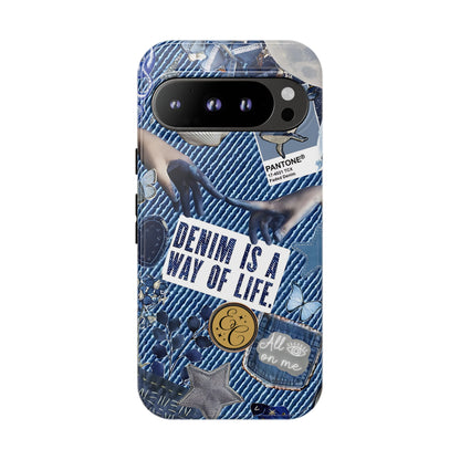 Denim Texture Tough Phone Case
