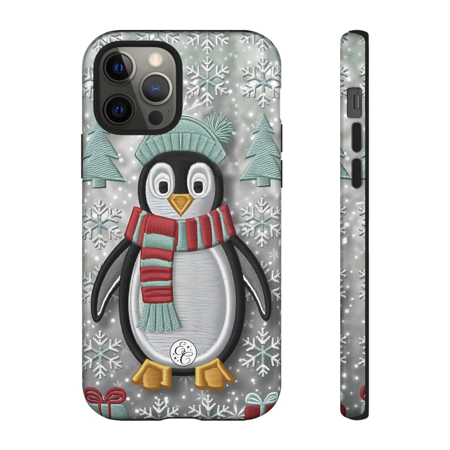 Cute Christmas Penguin Tough Phone Case